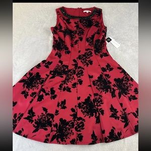 Studio One New york womens red black sleeveless dress size 6